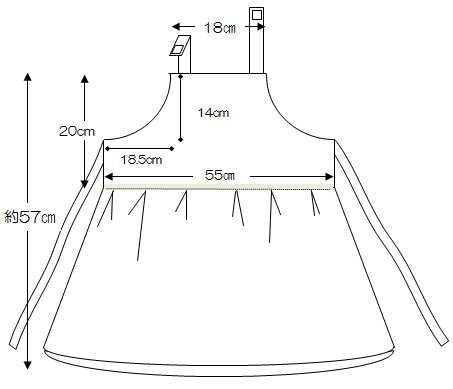 子供用エプロンｃ ギャザーありの作り方 ラブクラフト